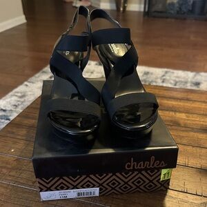 Charlies Elegant Black Wedge for Women